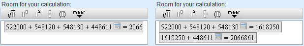 example where calculator leaves the calculation box